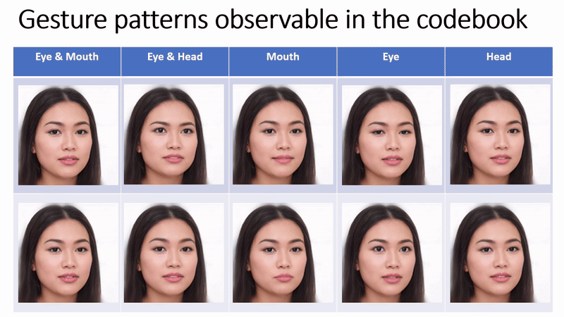 Gesture Pattern Discovered in the Codebook Latent
